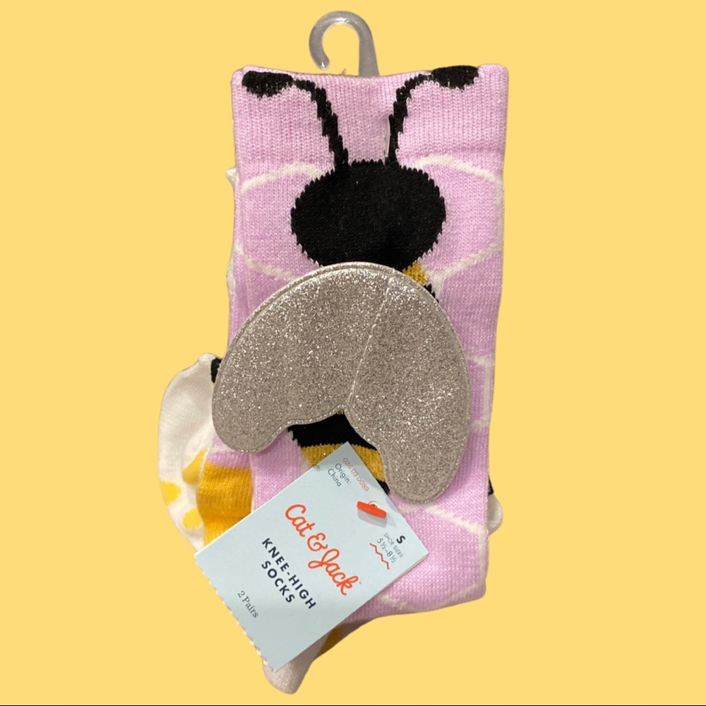 2 pack Cat & Jack girls knee high socks